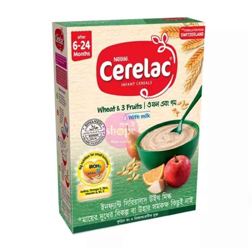 Nestlé Cerelac 1 Wheat & Three Fruits Baby Food BIB (6 Months+) 400 gm